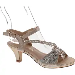Walmart De Blossom Girls K-Stella-2 Stunning Strappy Dress Heel Metallic Party Shoes offer