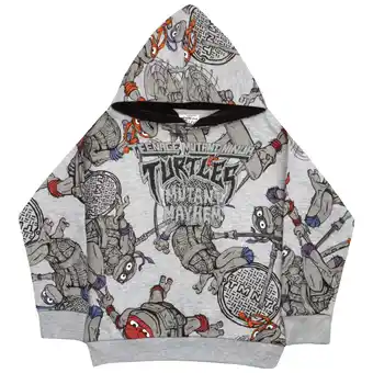Walmart Teenage Mutant Ninja Turtles Gray Pattern Boys Hoodie Jacket (Sizes 4-8) offer