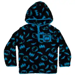 Walmart DC Comics Batman Boys, Sherpa Zip-Up Fleece Hooded Sweatshirt (Sizes 12 Months-7) offer