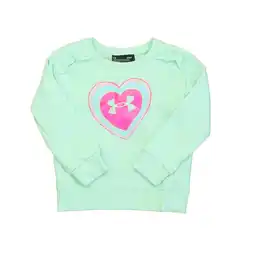 Walmart Pre-Owned Under Armour Girls Aqua | Pink Heart Sweatshirt size: 24 Months (Good) offer
