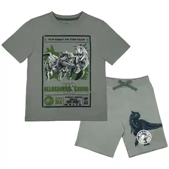 Walmart Jurassic World Dominion Boys, T-Shirt, and Shorts, 2-pack Clothes Set (Sizes 2T-18) offer