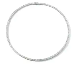 Walmart 5CT Round Cut Natural Diamond (SI1,I-J) 14K White Gold Choker Tennis Necklace Fine Jewelry for Women offer