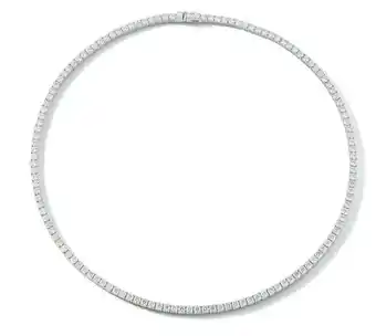Walmart 5CT Round Cut Natural Diamond (SI1,I-J) 14K White Gold Choker Tennis Necklace Fine Jewelry for Women offer