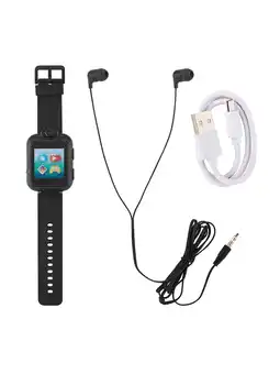 Walmart PlayZoom 2 Kids Solid Black Print Smartwatch & Earbuds Set offer