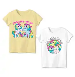 Walmart My Little Pony Girls T-shirt 2 Pack Bundle Set (Size 4-6) offer