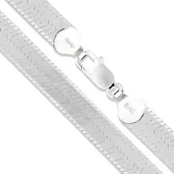 Walmart Sterling Silver Flexible Herringbone Necklace 7mm Solid 925 Italian Chain 24 Jewelry Female Unisex offer