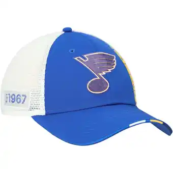 Walmart Men's-Fanatics Royal St. Louis Blues Authentic Pro Draft Adjustable Trucker Hat offer