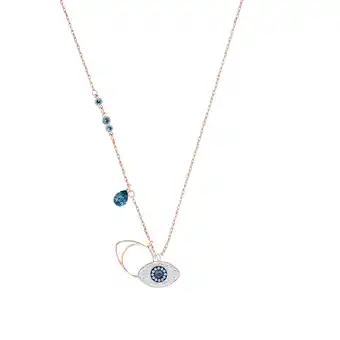 Walmart Swarovski Women's Blue Evil Eye Pendant Necklace offer