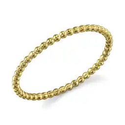 Walmart 10k Dainty Yellow or White Gold Ball Chain Beaded Eternity Thin Band offer