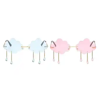 Walmart 2 Pcs Trendy Shaped Sunglasses Clear Lens 400 Eyewear offer