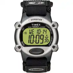 Walmart Timex Men's Expedition Digital CAT 39mm Watch Silver-Tone Case with Black FastWrap Strap offer