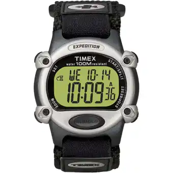 Walmart Timex Men's Expedition Digital CAT 39mm Watch Silver-Tone Case with Black FastWrap Strap offer