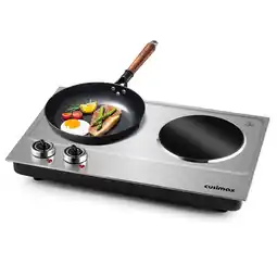 Walmart Cusimax 20.87 2-Coil Stainless Steel Countertop Burners, Control, Cooktop offer