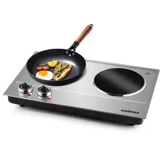 Walmart Cusimax 20.87 2-Coil Stainless Steel Countertop Burners, Control, Cooktop offer
