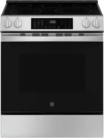 Walmart GE 30 Inch Slide In Radiant Range 5 Element Steam Clean Single Oven GRS600AVFS offer