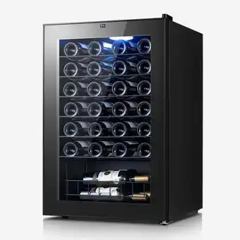 Walmart Yeego Wine Refrigerator, 46 Bottle Freestanding Wine Fridge, Glass Door for Home, Office offer