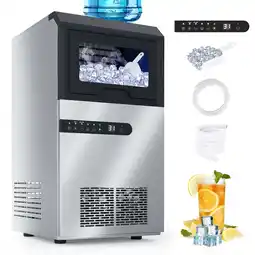 Walmart Advwin 100Lbs Commercial Ice Maker, 2 Way Water Inlet, Under Counter Ice Cubes Machine for Home, Bar offer