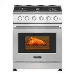 Walmart Costway 30 Natural Gas Range 120V with 5 Burners Cooktop & 4.55 Cu.Ft. Convection Oven offer