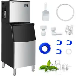 Walmart Costway Split Commercial Ice Maker 353LBS/24H Ice Machine w/ 198 LBS Storage Bin offer