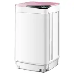 Walmart Full-Automatic Washing Machine 7.7 lbs Washer/Spinner Germicidal UV Light Pink offer