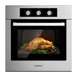 Walmart Costway 24'' Single Wall Oven 2.47Cu.ft Built-in Electric Oven 2300W w/ 5 Cooking Modes offer