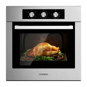 Walmart Costway 24'' Single Wall Oven 2.47Cu.ft Built-in Electric Oven 2300W w/ 5 Cooking Modes offer