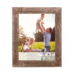 Walmart 5 x 7 Rustic Farmhouse Brown Wood Frame offer