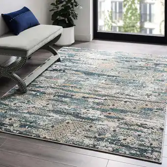 Walmart Modway Tribute 63x90.5 Polyester Eisley Diamond Lattice Area Rug in Multi-Color offer