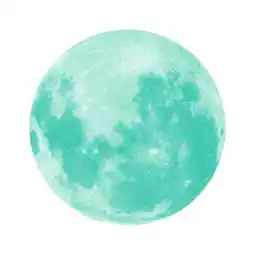 Walmart TAILTOSS 1Set Luminous Moon Wall Sticker Round Blue PVC Heart Glow-in-the-Dark for Nursery offer