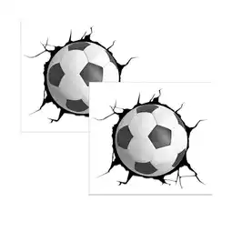 Walmart unbranded 2 Sheets Soccer Room Decor 3D Decorative Stickers Two Kids Wall Child offer