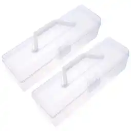 Walmart 2 Pcs Containers with Lids Calligraphy Tool Box Practical Storage Box Student 30X9X9CM Transparent offer