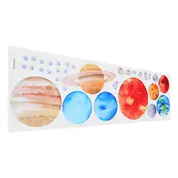 Walmart FRCOLOR 1 Sheet of Self-adhesive Planets Wall Sticker Decorative Wall Sticker Backdrop offer