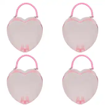 Walmart OUNONA 4 Pcs Girls Adorable Kids Toy Box DIY Storage Box Bridesmaid Girl 12.5x12cm Pink offer