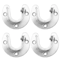 Walmart 1 Set Wardrobe Closet Rod Brackets Bases Clothes Rod Seats Hanger Holders with Screws offer