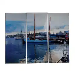 Walmart A&B Home Harbor 3-Panel Wall Print - Set of 3 - 20W x 48H - Silver offer