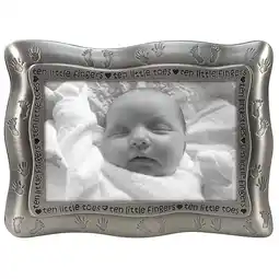 Walmart TEN LITTLE FINGERS AND TEN LITTLE TOES pewter frame by Malden Design - 4x6 offer