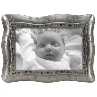 Walmart TEN LITTLE FINGERS AND TEN LITTLE TOES pewter frame by Malden Design - 4x6 offer