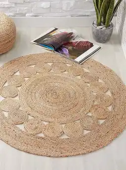 Walmart Kora Natural Round Braided Jute Carpet offer