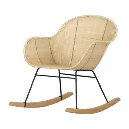 Walmart South Shore Balka Bohemian Rocking Chair in Rattan, Beige offer
