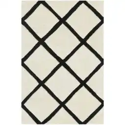 Walmart SAFAVIEH Chatham Isaac Geometric Diamonds Wool Area Rug, Ivory/Black, 2' x 3' offer