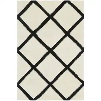 Walmart SAFAVIEH Chatham Isaac Geometric Diamonds Wool Area Rug, Ivory/Black, 2' x 3' offer