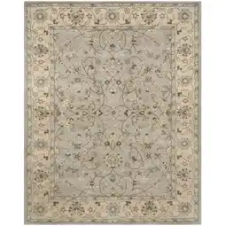 Walmart SAFAVIEH Heritage Rida Traditional Wool Area Rug, Beige/Grey, 9' x 12' offer