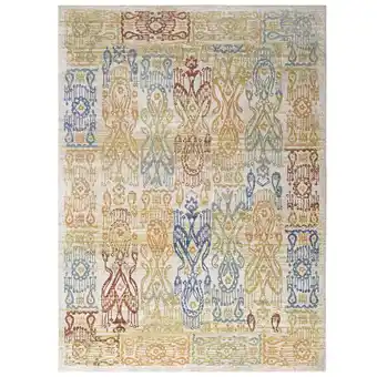Walmart Solimar Distressed Southwestern Aztec 4x6 Area Rug in Multicolored offer