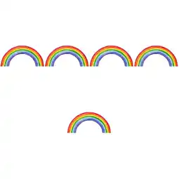 Walmart unbranded 5pcs Rainbow Wall Decals Kids Room Baby Room Wall Sticker Classroom Playroom Wall Decor offer