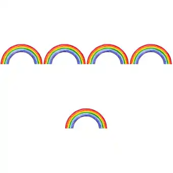 Walmart unbranded 5pcs Rainbow Wall Decals Kids Room Baby Room Wall Sticker Classroom Playroom Wall Decor offer
