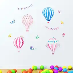 Walmart MLINS PVC Removable Hot Air Ballons Wall Sticker Wall Decals Nursery Kids Room Decal offer