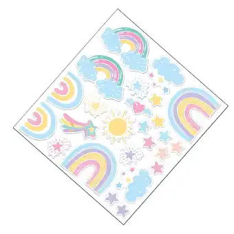 Walmart MLINS Bedroom Pink Rainbow Wall Sticker Stickers for Kids Rooms Child offer