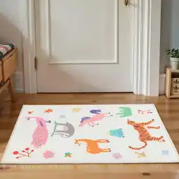 Walmart Superior Animal Safari Non-Slip Kids Playroom Nursery Washable Indoor Area Rug, 2' x 3' offer