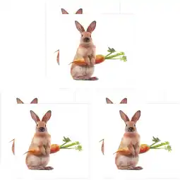 Walmart FRCOLOR 6 Sheets of Easter Rabbit Wall Stickers Nursery Wall Decals Animal Bunny Wall Decals offer