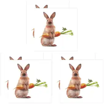 Walmart FRCOLOR 6 Sheets of Easter Rabbit Wall Stickers Nursery Wall Decals Animal Bunny Wall Decals offer